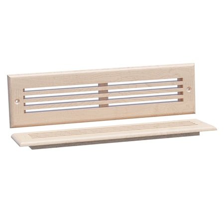 Designs Of Distinction 13.75"W Linear Style Toe Kick Vent - Hard Maple 01992212HM1